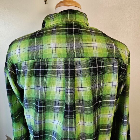 Dixxon Flannel Arsenic Green Plaid Shirt L - Picture 7 of 8